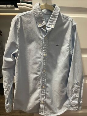 Vineyard Vines Slim Fit Light Blue Oxford Button-Down Shirt Boys Kids